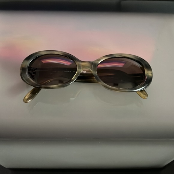 Fendi Gray Horn Sunglasses - Italy - Picture 10 of 12